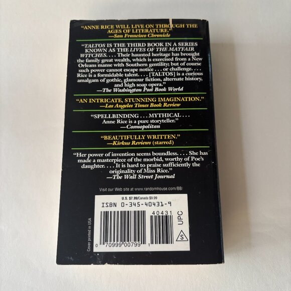 Taltos by Anne Rice Vintage Paperback '96 - Picture 2 of 5